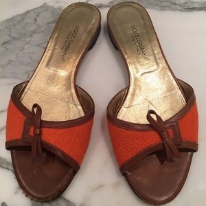 Dolce and Gabbana flat slide sandal